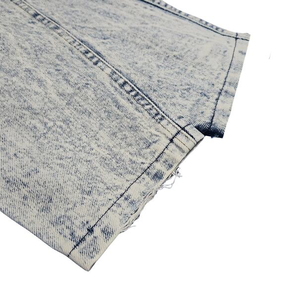 80s Acid Wash Cap Ferrat Denim Blue Jean Pink Blue High Waisted Mom Jeans Size 7 - Picture 10 of 13